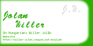 jolan willer business card